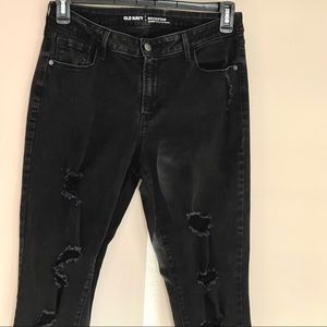 OLD NAVY Tall Jeans Black Distressed